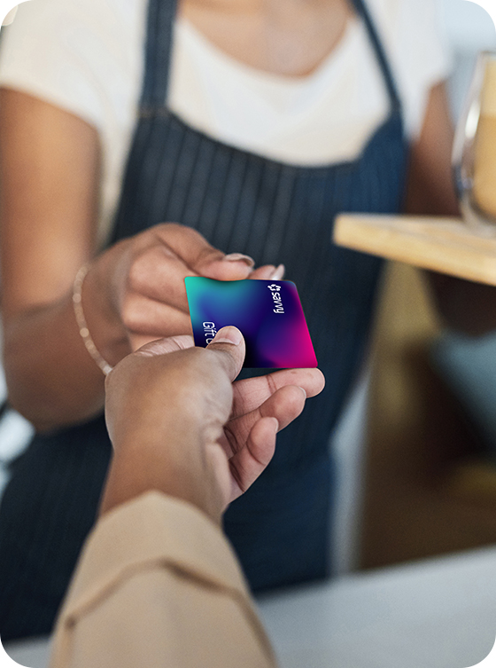 Retailer issuing a gift card to a customer